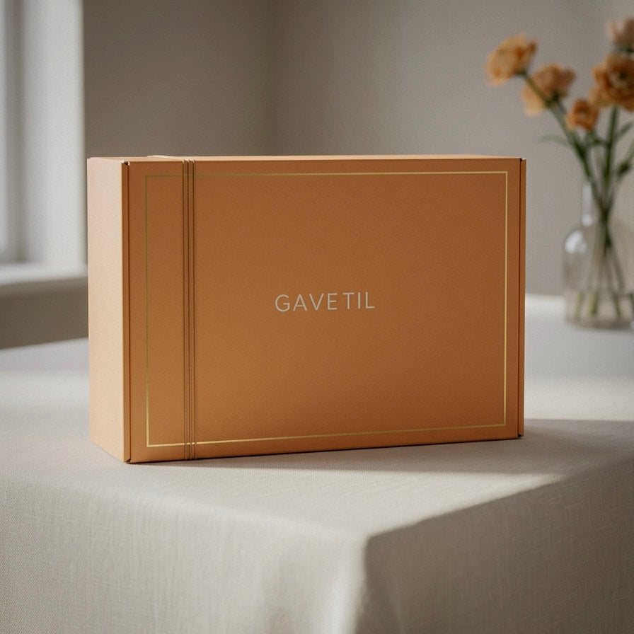 Forsidebilde av elegant gaveeske fra Gavetil for kolleksjonen Sårbar
