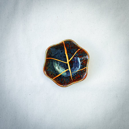 Ekte kintsugi skål i gaven Modig fra gavetil.no